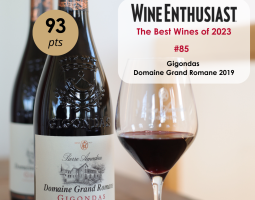 Notre Gigondas Domaine Grand Romane 2019 brille dans le Top 100 du Wine Enthusiast 2023